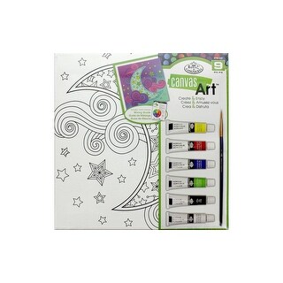 Shop Rtn 255 Royal Canvas Art Paint Set Moon Overstock 28930141