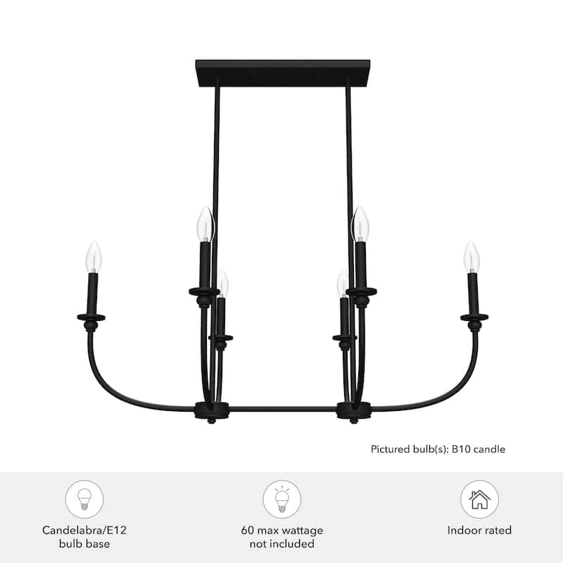 Hunter Southcrest Chandelier - Entry, Dining Table, Kitchen Island - Farmhouse, Transitional, Candle
