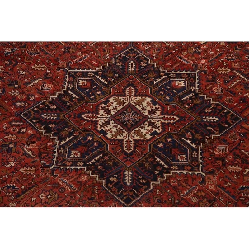 Vegetable Dye Palace Size Heriz Persian Area Rug Handmade Wool Carpet - 10'3" x 18'5"