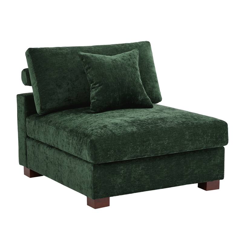 Modern Upholstered Chenille Modular Sectional Sofa with Pillow