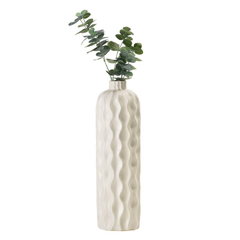 American Art Decor Porcelain Purity Vase Table Top Decor - 19.5" x 6"