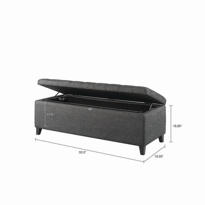Chic Mid-Century Modern Tufted Storage Bench for Modern Entryways or Living Rooms