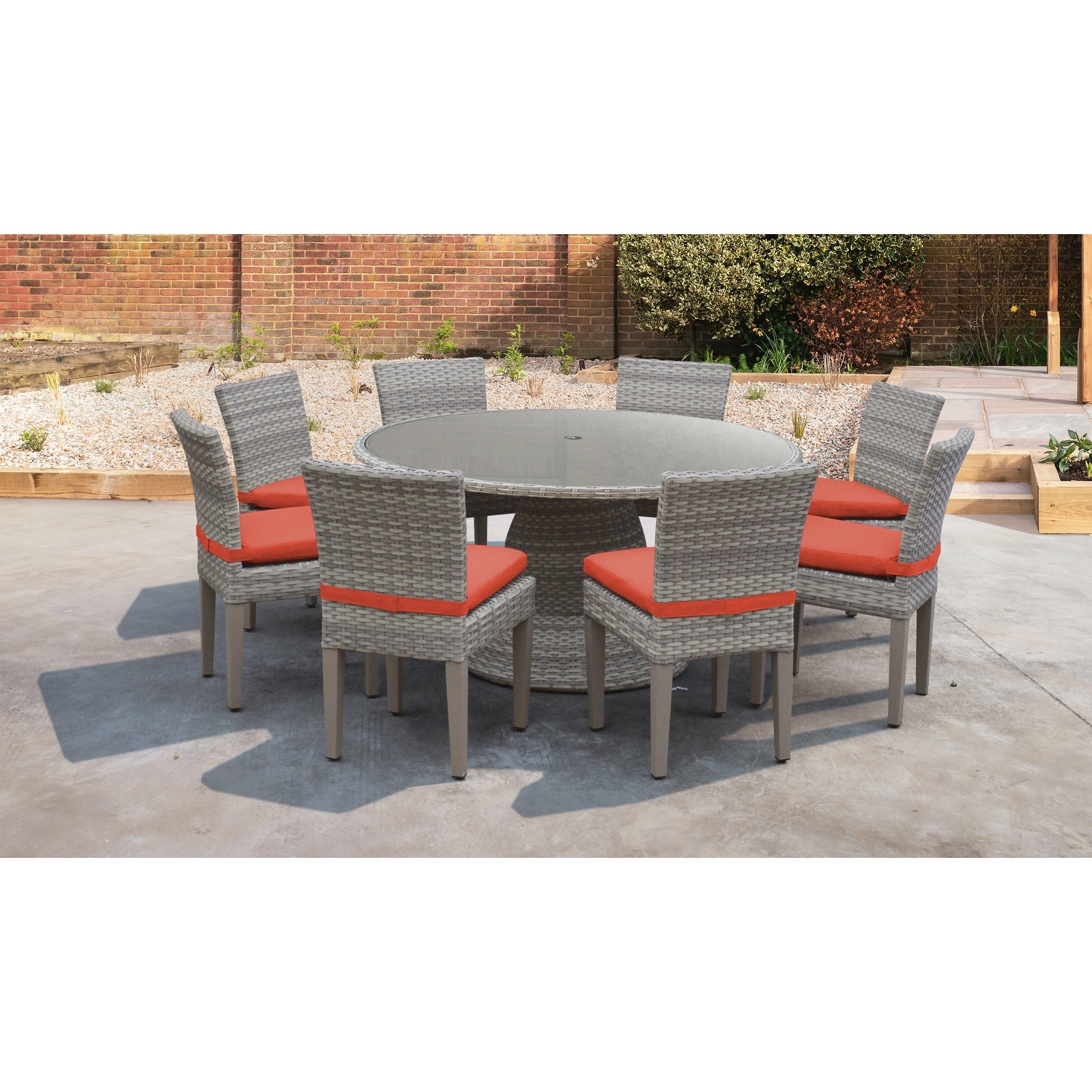 9 piece round outdoor dining set sale