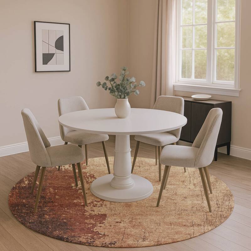 Premium Washable Super Soft Mayfield Rug - Paprika - 8' x 8'