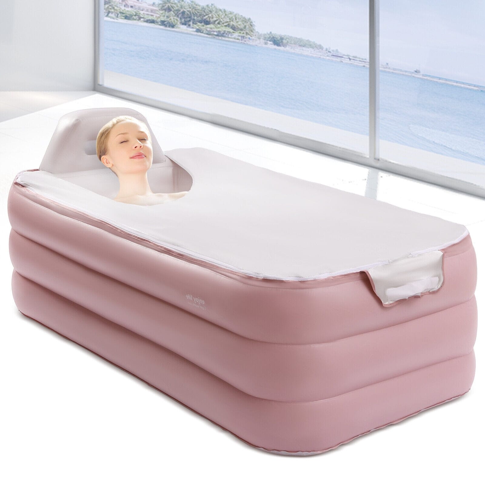 Mixoy Extra Large Adult Portable Bathtub with 2 Side Handles and Waterproof  Pillow,Foldable Tub for Ice Bath and Hot Shower - On Sale - Bed Bath &  Beyond - 38996147