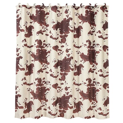 Paseo Road by HiEnd Accents Western Cowhide Print Shower Curtain, 72" x 72"