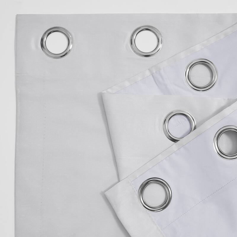 Exclusive Fabrics Textured Dupioni Faux Silk 84-inch Grommet Blackout Grommet Curtain (1 Panel) - 50 x 84