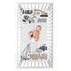 preview thumbnail 1 of 2, Construction Truck Collection Boy Photo Op Fitted Crib Sheet - Grey Yellow Black Blue and Green Transportation Chevron Arrow