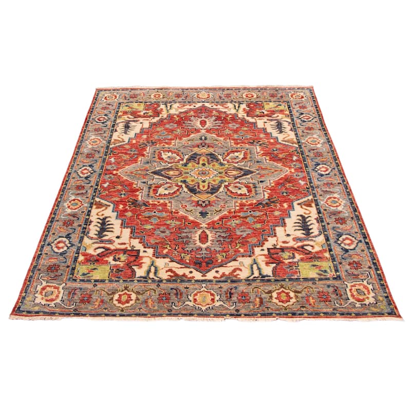 ECARPETGALLERY Hand-knotted Jules Serapi Red Wool Rug - 8'11 x 11'10