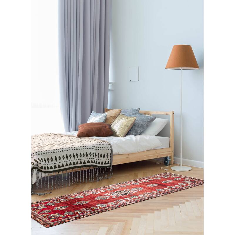 ECARPETGALLERY Hand-knotted Andelz Red Wool Rug - 4'0 x 12'10