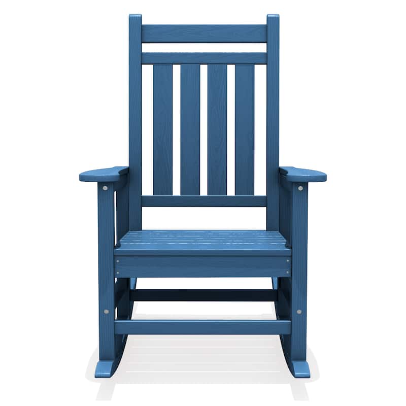 Modern High-Back Rocking Adirondack Chair All Weather - Navy Blue