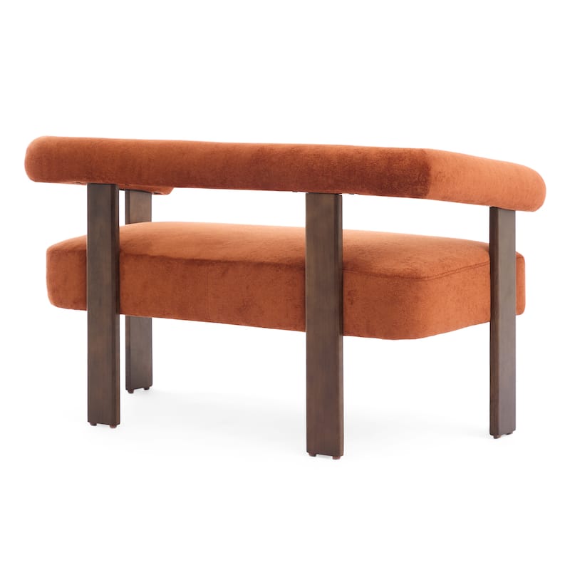 Christopher Knight Home - Loft Round armrest loveseat Rubber Wood