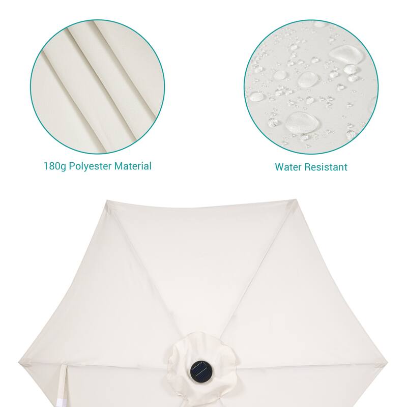 BONOSUKI 7.5ft LED Patio Umbrella Table Umbrellas,with Tilt and Crank