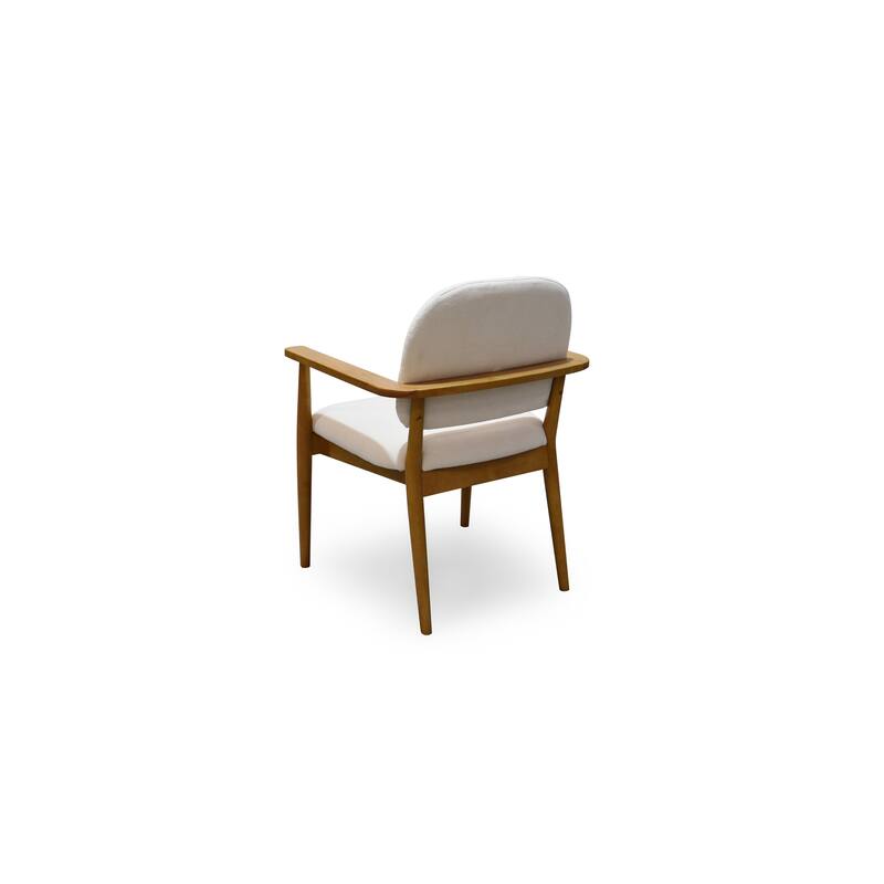 NADAAL STUDIOS Nayara Dining Chair, Continuous Frame Top Grain Full Aniline Leather with Rubberwood Legs, Brown