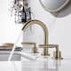 Luxury 2 Long Handles Bathroom Sink Faucet Widespread In Gold / Black - Gold
