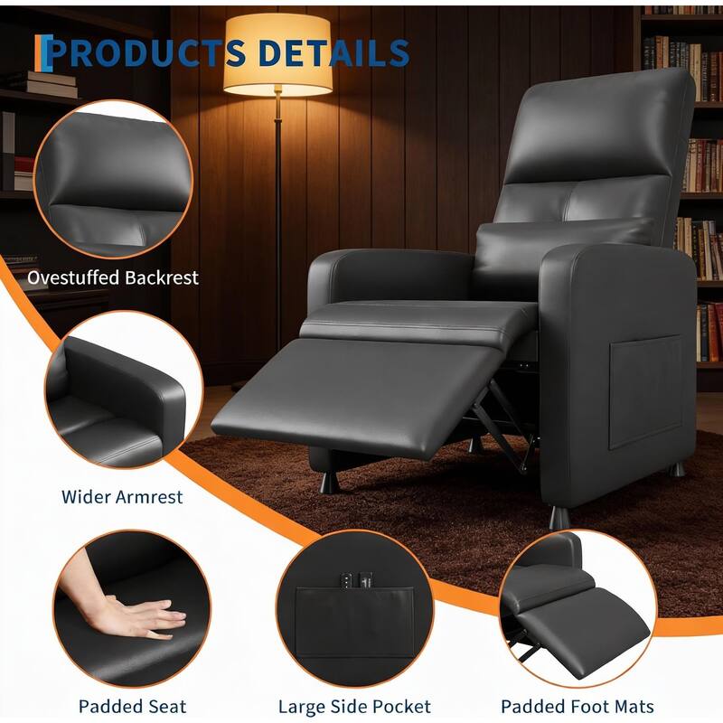 Power Recliner Chair, with Massage and Heat