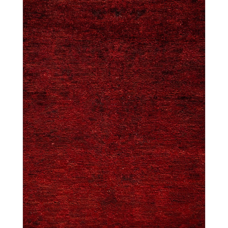Contemporary Overdyed Wool Hand Knotted Runner - 3' 1" x 7' 10"