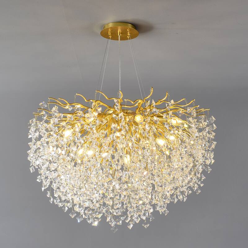 Modern High-End Romantic Golden Branch-Shaped Ceiling Lamp Suitable For Dining Room And Living Room