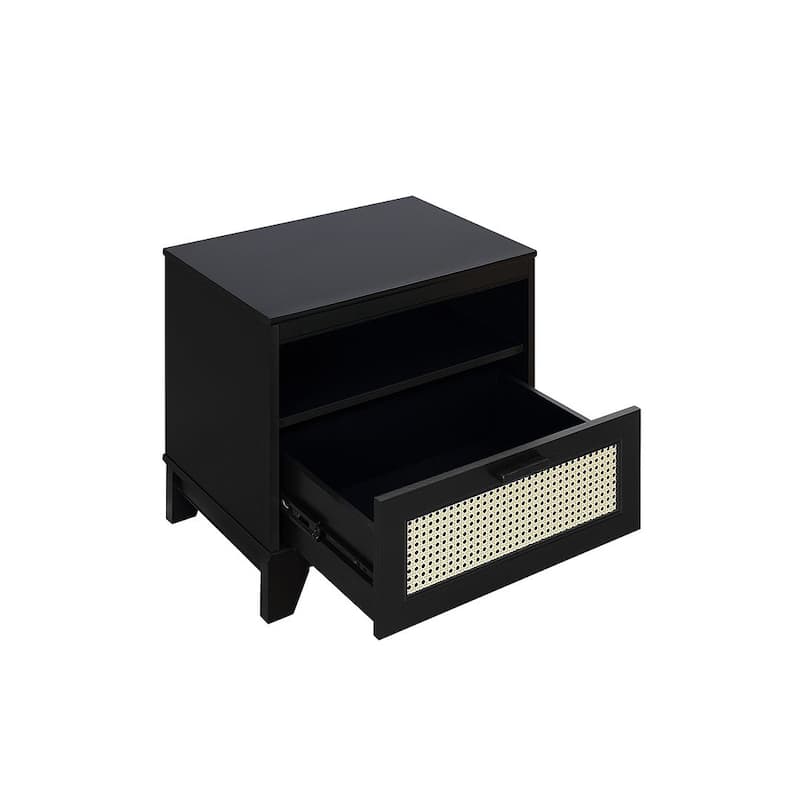 Manhattan Comfort Sheridan Modern Cane Nightstand