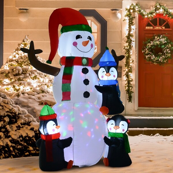 HOMCOM 6' Snowman Inflatable Cute Christmas Decoration