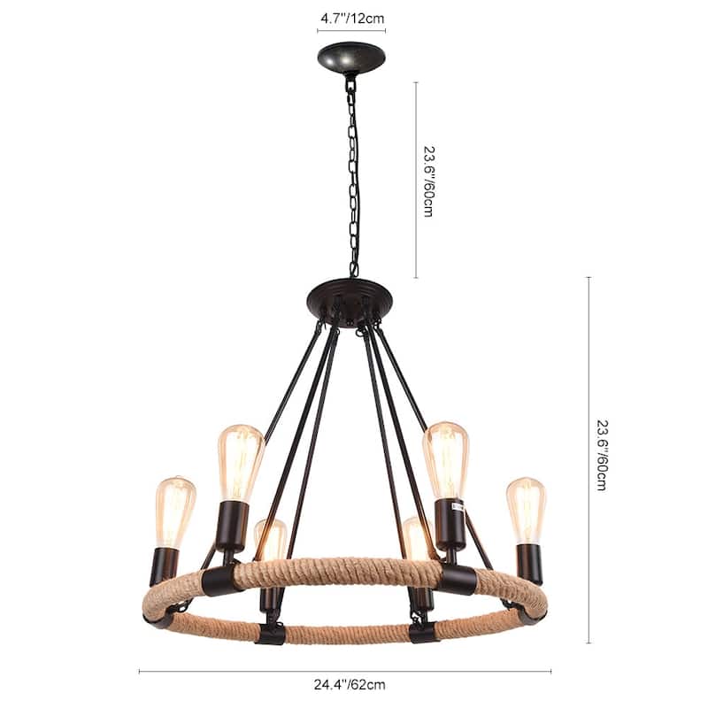 Modern Farmhouse Wagon Wheel Light Fixture