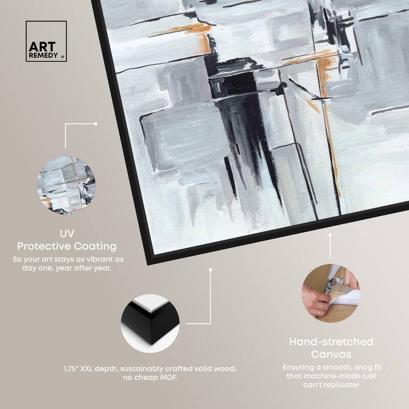 Elegant Grey Shades I Canvas by Art Remedy
