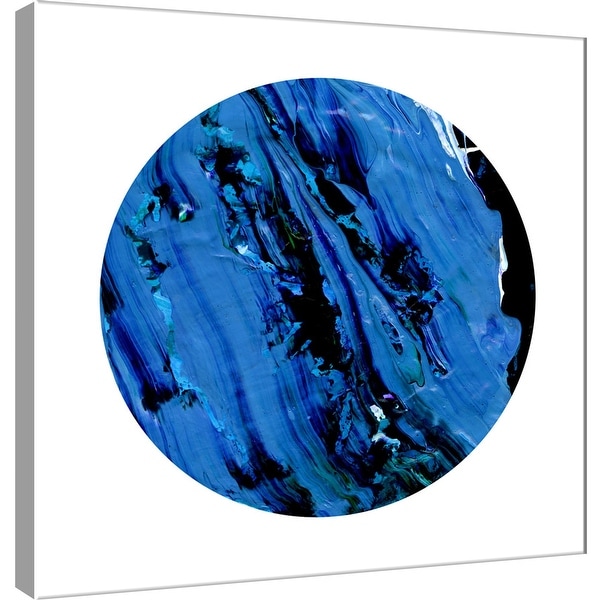 PTM Images 9-101115 PTM Canvas Collection 12" x 12" - "Painterly Circle on White I" Giclee Abstract Art Print on Canvas