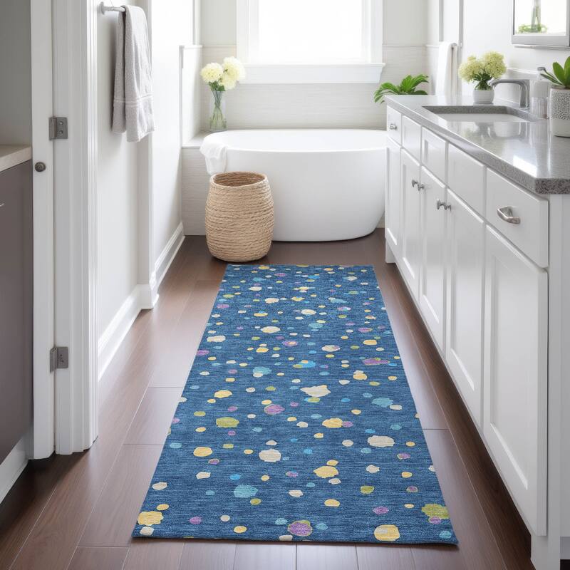 Machine Washable Indoor/ Outdoor Contemporary Sheinelle Chantille Rug