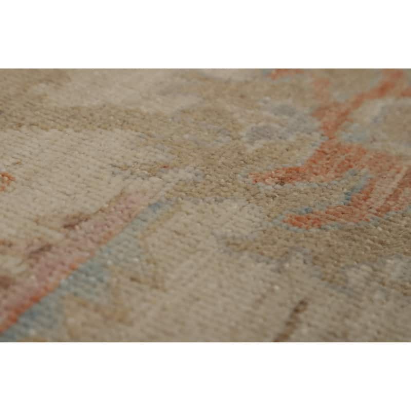 Hand Knotted Oriental 100% Wool Carpet Transitional All-Over Greys & Charcoal Oushak Area Rug - 11' 10'' X 9' 2''