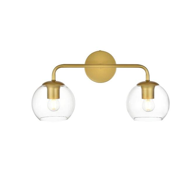 Elegant Lighting LD7321W19 Genesis 2 Light 10" Tall Bathroom Sconce