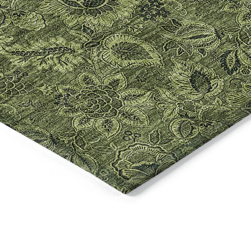 HomeRoots Floral Transitional Rectangle Outdoor Rug