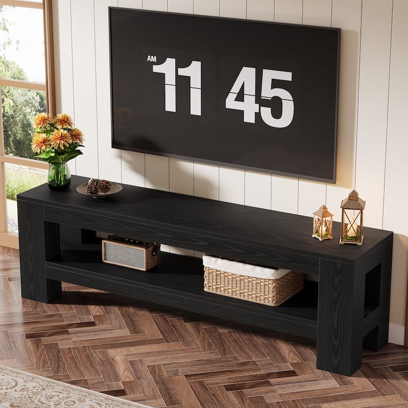 TV Stand, Media Console with Storage Shelves, Entertainment Center Television Console Accent Cabinet for Living Room, Bedroom