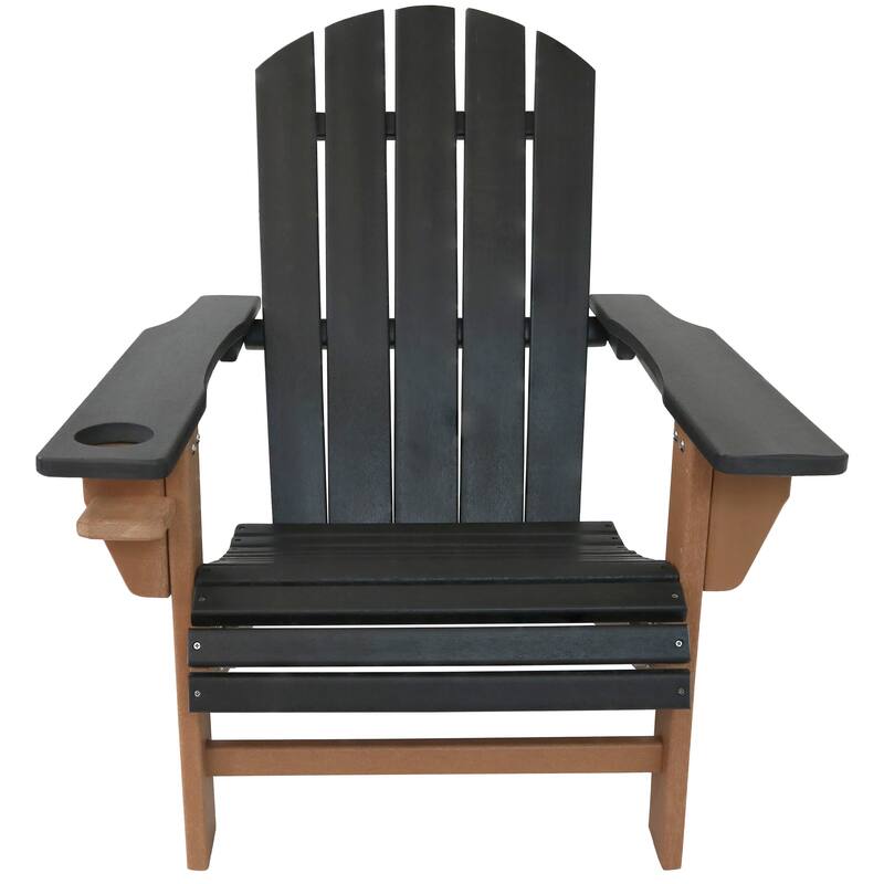 Sunnydaze All-Weather Outdoor Adirondack Chair with Drink Holder