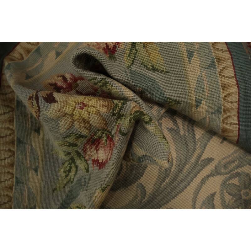 Hand Woven Oriental 100% Wool Carpet Traditional Floral Green Tabatabaei Area Rug - 7' 5'' X 4' 7''