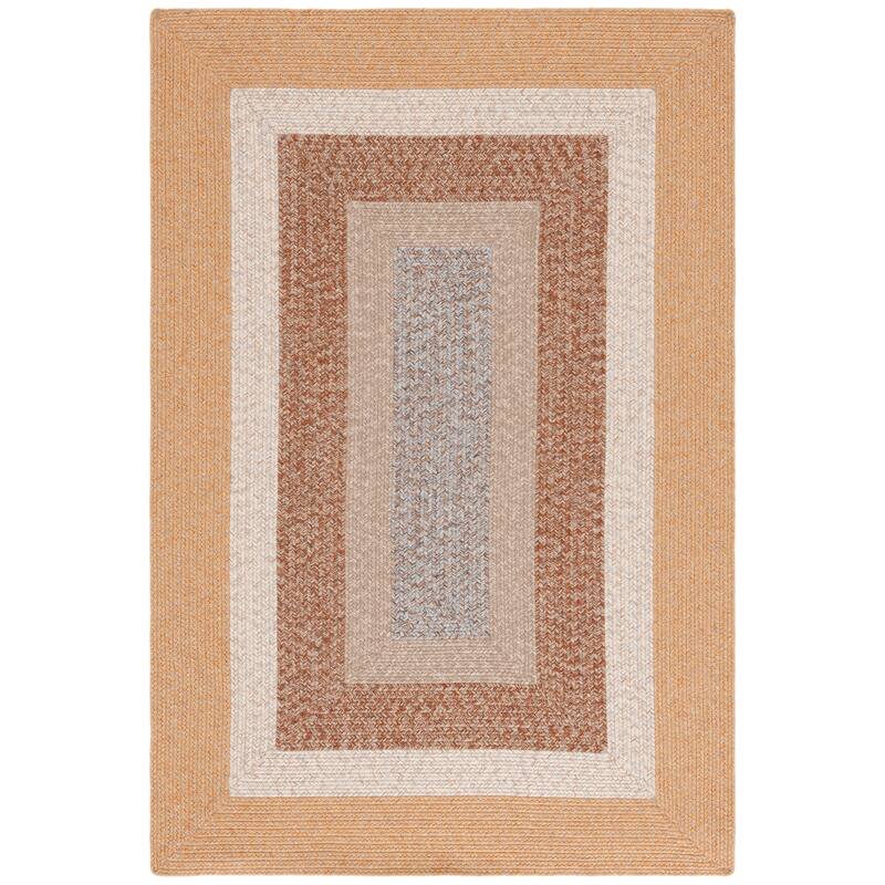 SAFAVIEH Handmade Braided Ecenur Indoor/Outdoor Machine Washable Rug - 3' x 5' - Brown/Light Brown