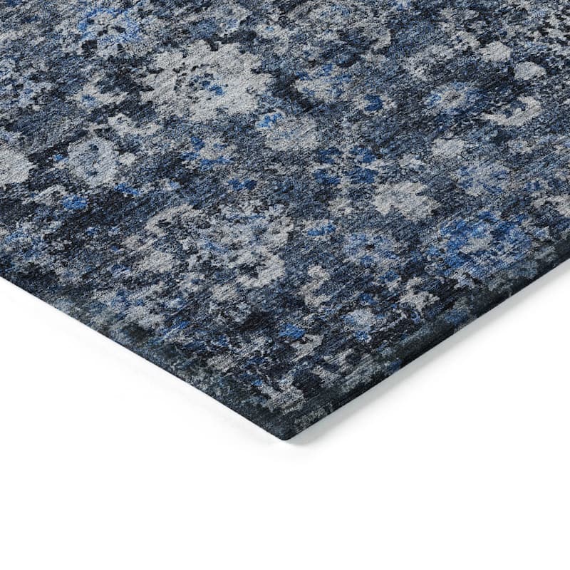 Machine Washable Indoor/ Outdoor Chantille Traditional Vintage Floral Rug