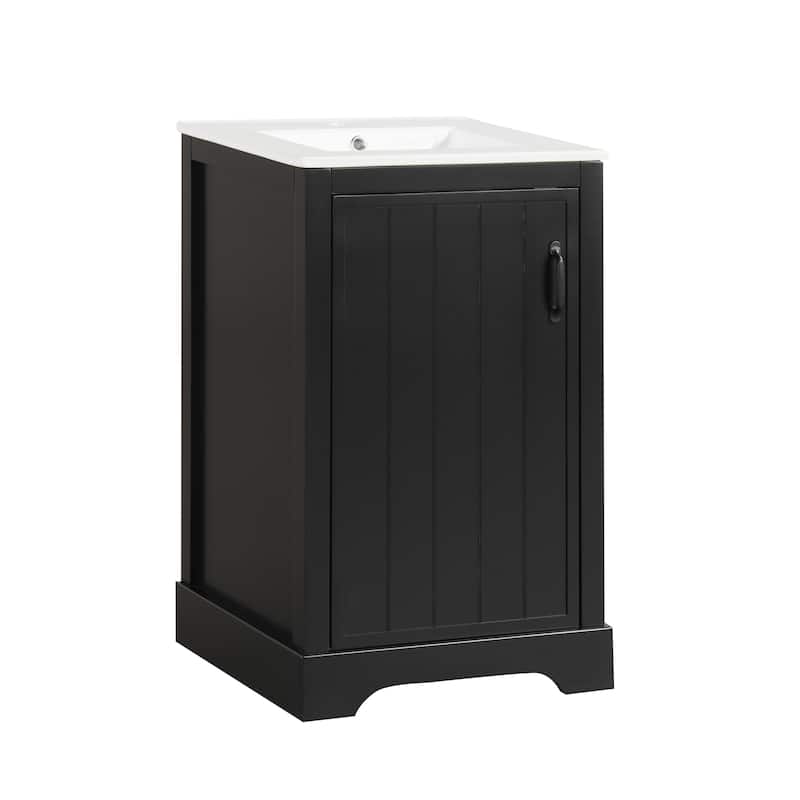 Roomfitters 20" Bathroom Vanity with Sink Cabinet with Soft Closing Door Storage Rack Adjustable Shelf MDF Frame