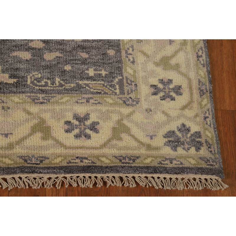 Gray Oushak Oriental Accent Rug Hand-Knotted Wool Carpet - 4'2"x 5'10"