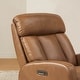 preview thumbnail 22 of 28, Kinsley Triple Motor Leather Power Swivel Recliner with Adjustable Lumbar