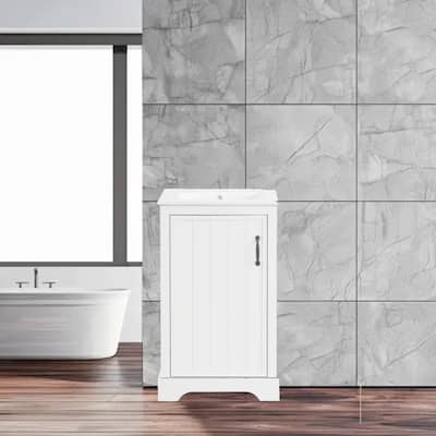 20" Freestanding Bathroom Vanity with Sink, Soft Close Cabinet Door & Adjustable Storage Shelve