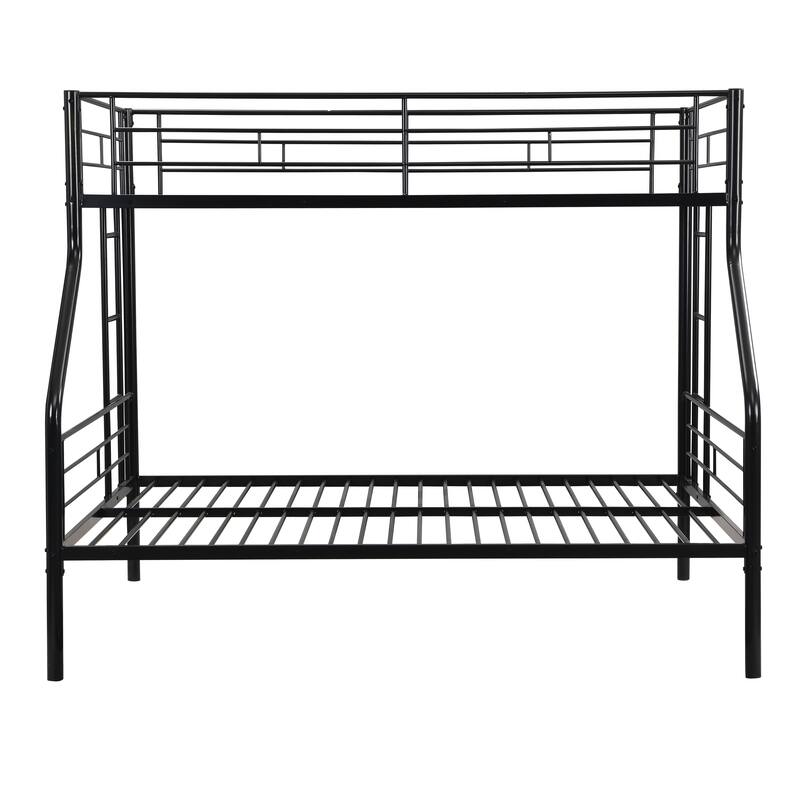 Metal Twin Over Full Bunk Bed with Storage, Easy Assembly, No Box Spring Needed