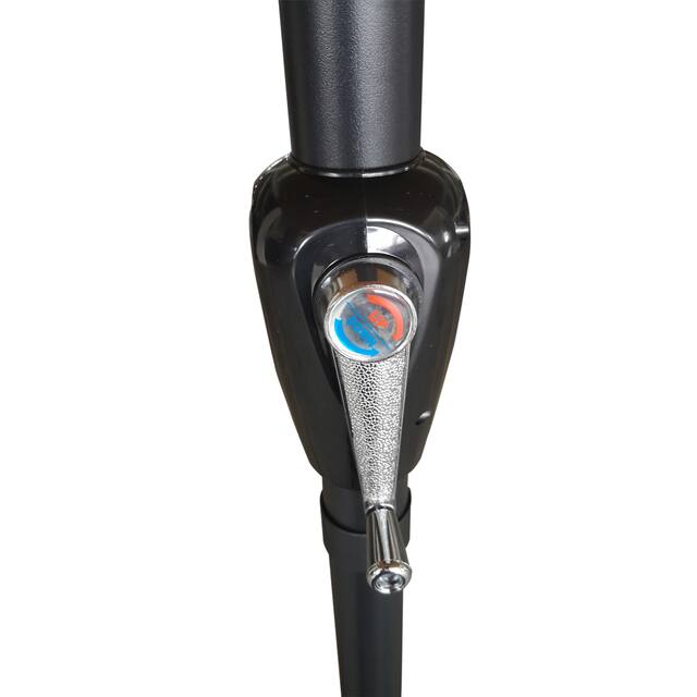 11FT Solar LED Lighted Patio Umbrella with 8 Ribs