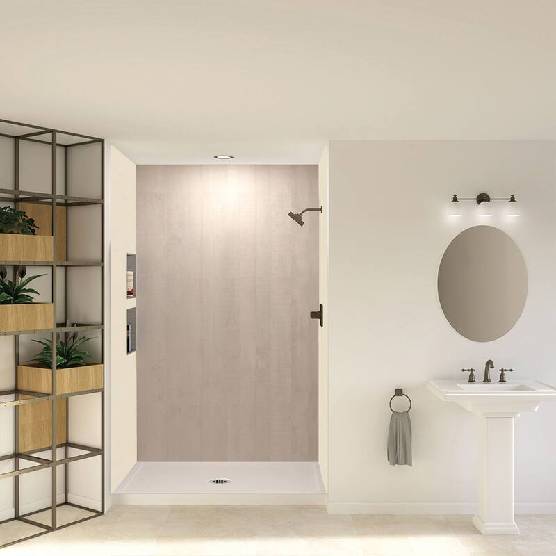 Transolid Expressions 60-in X 32-in X 96-in Glue to Wall Shower Kit - 32" x 60" x 96" - 32" x 60" x 96"