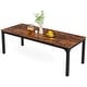 preview thumbnail 32 of 30, 78.74 Inches Rectangular Dining Table with Heavy-Duty Metal Legs (Only Table)