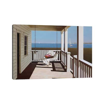 iCanvas "Flower Basket On Swing Chair" by Zhen-Huan Lu Canvas Print
