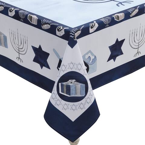 Happy Hanukkah Tablecloth 70 x 120