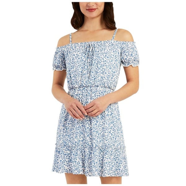 Bcx Women's Floral Off The Shoulder Fit & Flare Dress White Size Medium -  Bed Bath & Beyond - 40630815