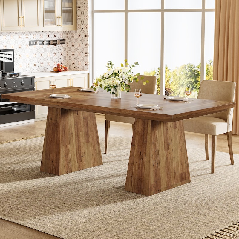 63-inch Rustic Wooden Dining Table for 4