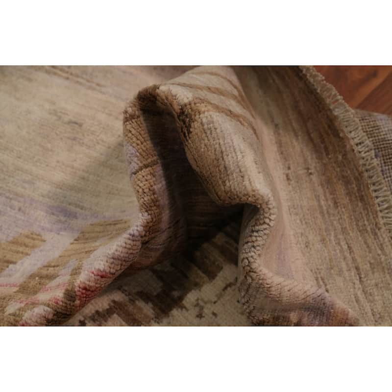 Hand Knotted Oriental 100% Wool Carpet Modern Animal Pictorial Multi-Colored Modern Area Rug - 7' 3'' X 4' 11''