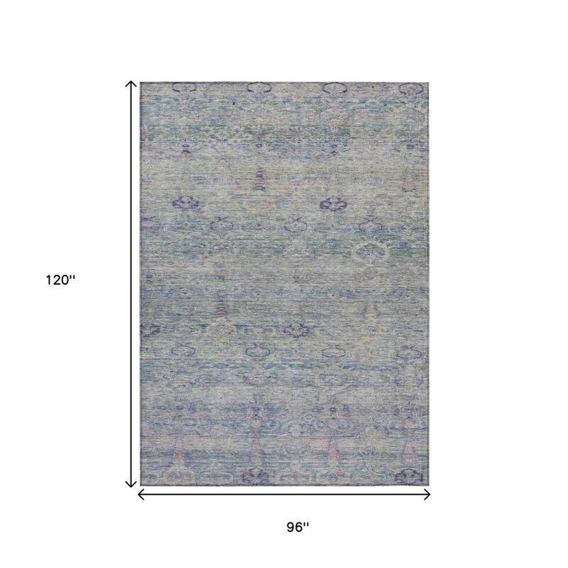 HomeRoots Oriental Traditional Rectangle Outdoor Rug